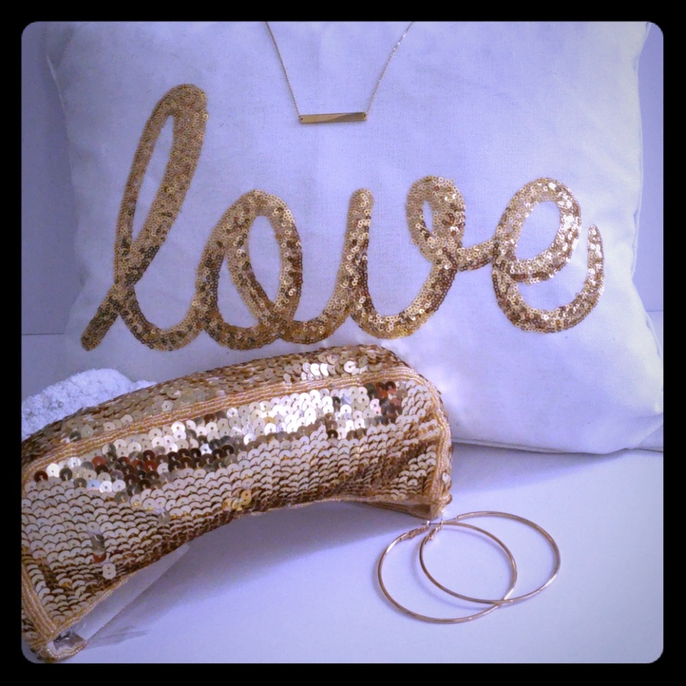 Gold Sequence Purse